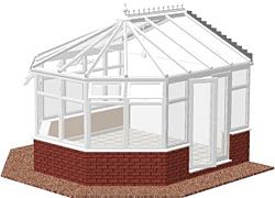 A example of a 3 Facet  Victorian DIY Conservatory