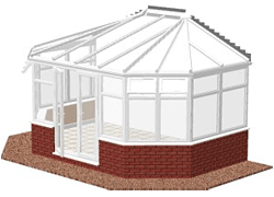 Gull wing Lean to  Conservatory