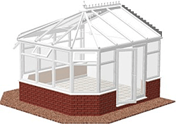 A wide front Victorian Self Build Conservatory